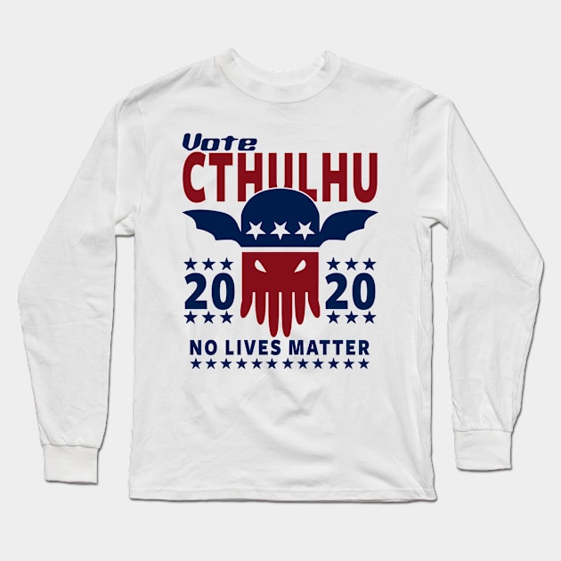 VOTE CTHULHU 2020 - CTHULHU AND LOVECRAFT Long Sleeve T-Shirt by Tshirt Samurai